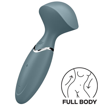 Вибромассажер мини Mini Wand-er серый