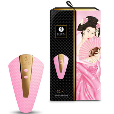 Shunga Obi, розовый, Вибростимулятор клитора и промежности