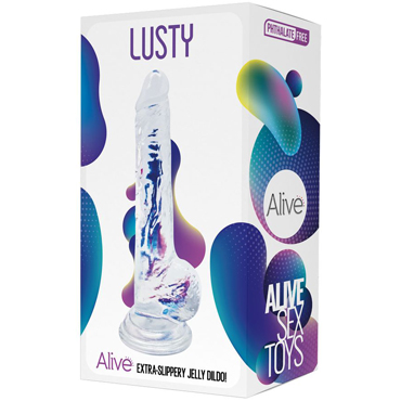 Фаллоимитатор на присоске Lusty Jelly Dildo прозрачный, 