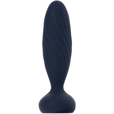 Svakom Jordan, темно-синий - Анальная вибропробка с поступательными движениями - купить в секс шопе
