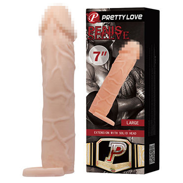 Baile Pretty Love Penis Sleeve Large, Удлиняющая на 5 см насадка на пенис