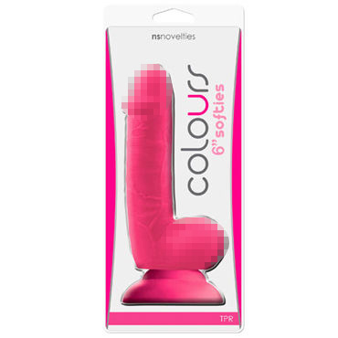 NS Novelties Colours Softies Dildo Pink, 17,8 см