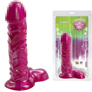 Doc Johnson Radiant Gems Ballsy Cock, темно-розовый — фото 1
