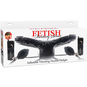 Pipedream Inflatable Vibrating Double Delight, черный — фото 1