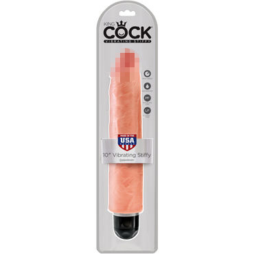 Pipedream King Cock 10'' Vibrating Stiffy, телесный — фото 1