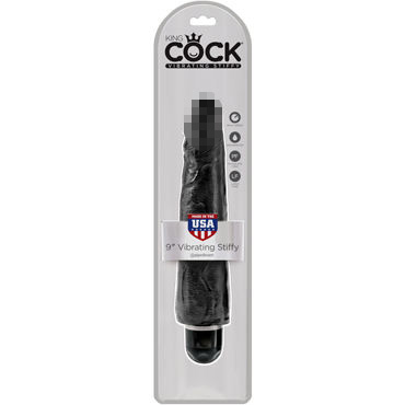 Pipedream King Cock 9'' Vibrating Stiffy, черный — фото 1