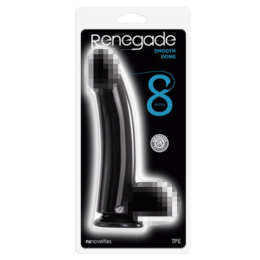 NS Novelties Renegade Smooth Dong 23 см, черный, Реалистичный фаллоимитатор