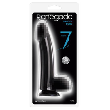 NS Novelties Renegade Smooth Dong 20 см, черный — фото 1