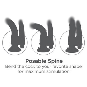 Pipedream Double Vibrating Double Penetrator, черный — фото 3