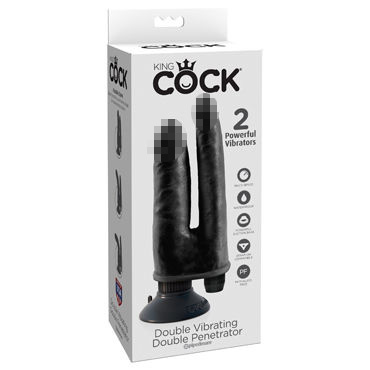 Pipedream Double Vibrating Double Penetrator, черный — фото 1