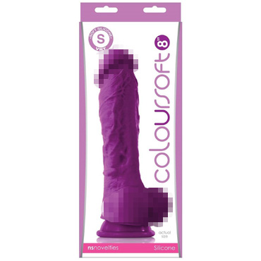NS Novelties Coloursoft 8'' Soft Dildo, фиолетовый — фото 1
