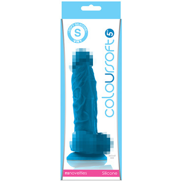 NS Novelties Coloursoft 5'' Soft Dildo, голубой — фото 1