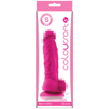 NS Novelties Coloursoft 5'' Soft Dildo, розовый — фото 1