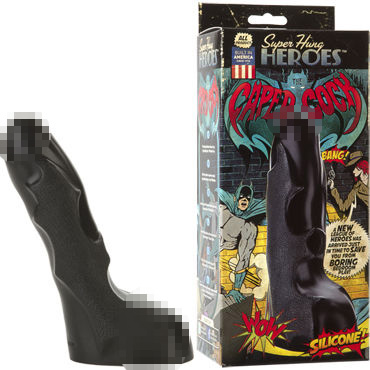 Doc Johnson Super Hung Heroes The Caped Cock, Фаллоимитатор с рельефным стволом