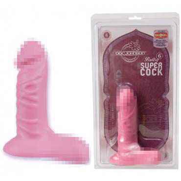 Doc Johnson Super Cock 15,5 см розовый — фото 1