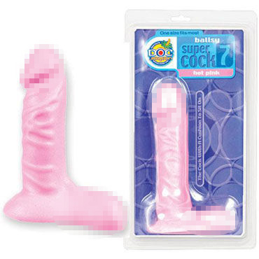 Doc Johnson Super Cock 18 см, розовый — фото 1