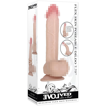 Evolved Flexskin Poseable Dildo 7,75", телесный — фото 4