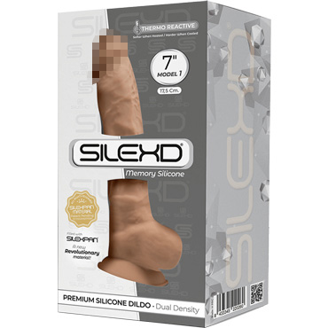 Adrien Lastic SileXD 7" Dildo Model 1, телесный