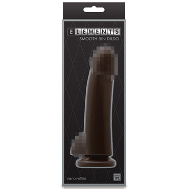 NSnovelties Elements Smooth Dildo 13 см, черный — фото 1