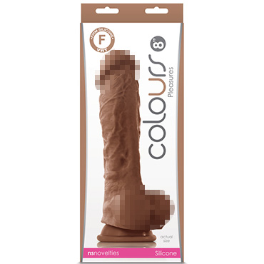 NSnovelties Colours Pleasures Dildo 18 см, коричневый, Фаллоимитатор на присоске с мошонкой