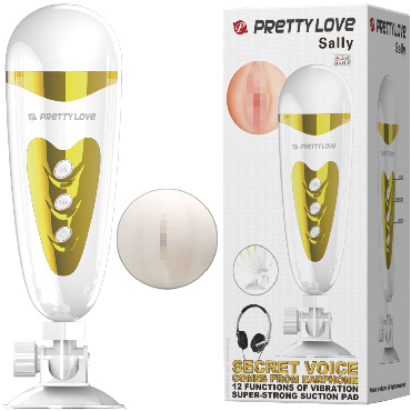 Baile Pretty Love Sally Vibration Pussy, белый — фото 1