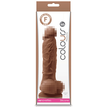 NS Novelties Colours Pleasures Dildo 13см, коричневый — фото 1