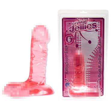 Doc Johnson Crystal Jellies Ballsy Supercocks, розовый — фото 1