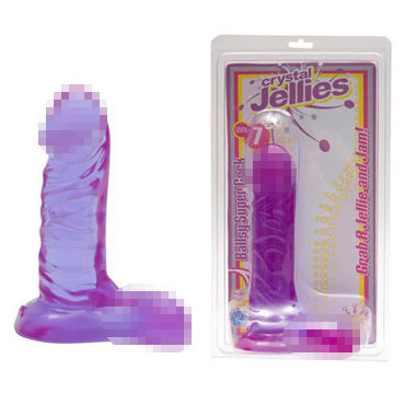 Doc Johnson Crystal Jellies Ballsy Supper Cocks, фиолетовый — фото 1