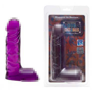 Doc Johnson Big Cock & Balls, фиолетовый — фото 1