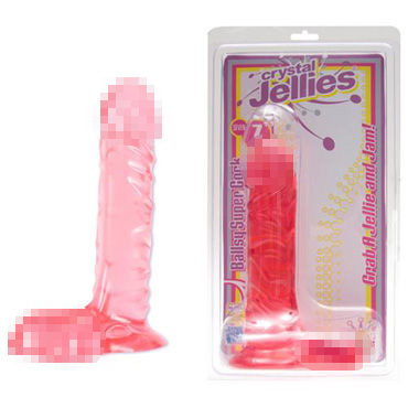 Doc Johnson Crystal Jellies Ballsy Supper Cocks, розовый — фото 1