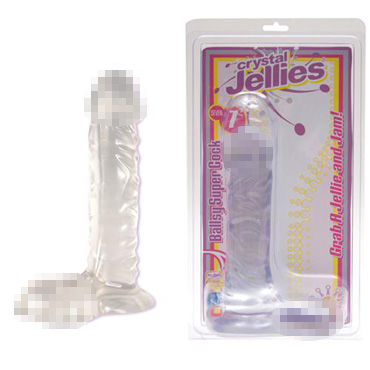 Doc Johnson Crystal Jellies Ballsy Supper Cocks, прозрачный — фото 1