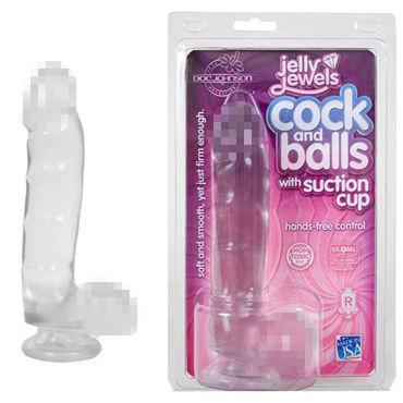 Doc Johnson Jelly Jewels Cock & Balls, прозрачный — фото 1