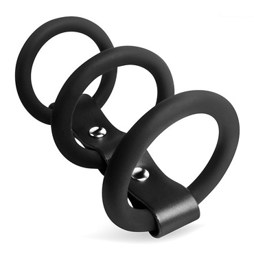 Тройное эрекционное кольцо Sex Expert - фото, отзывы