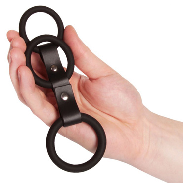 Тройное эрекционное кольцо Sex Expert - Из силикона - купить в секс шопе