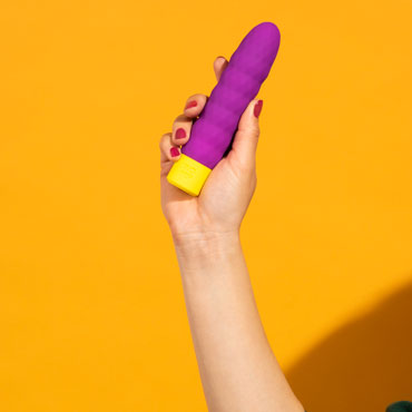 ROMP Beat, фиолетовый - Вибромассажер с интересным рельефом - купить в секс шопе