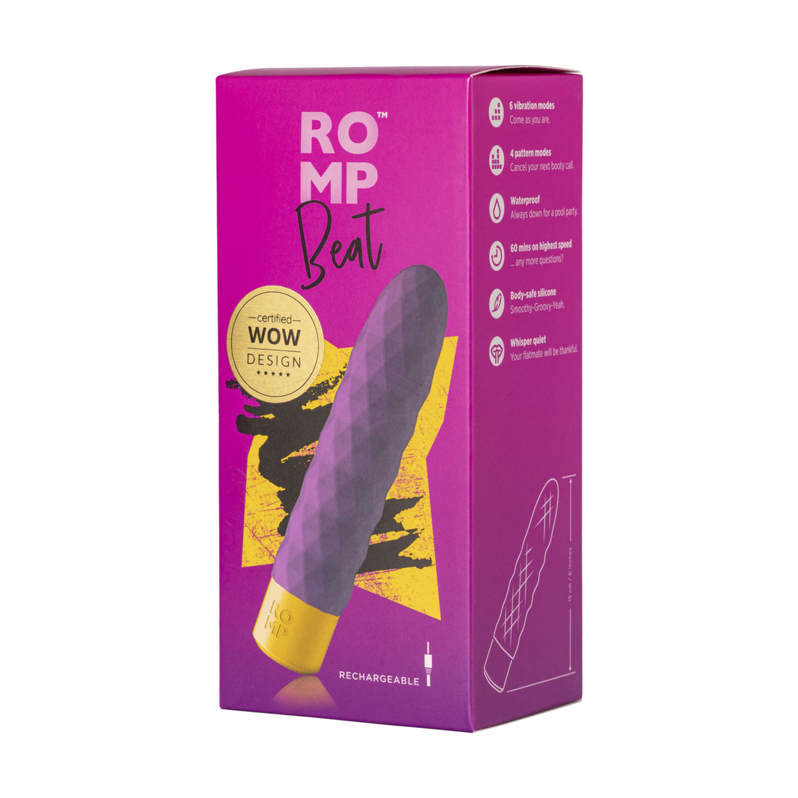 ROMP Beat, фиолетовый - подробные фото в секс шопе Condom-Shop