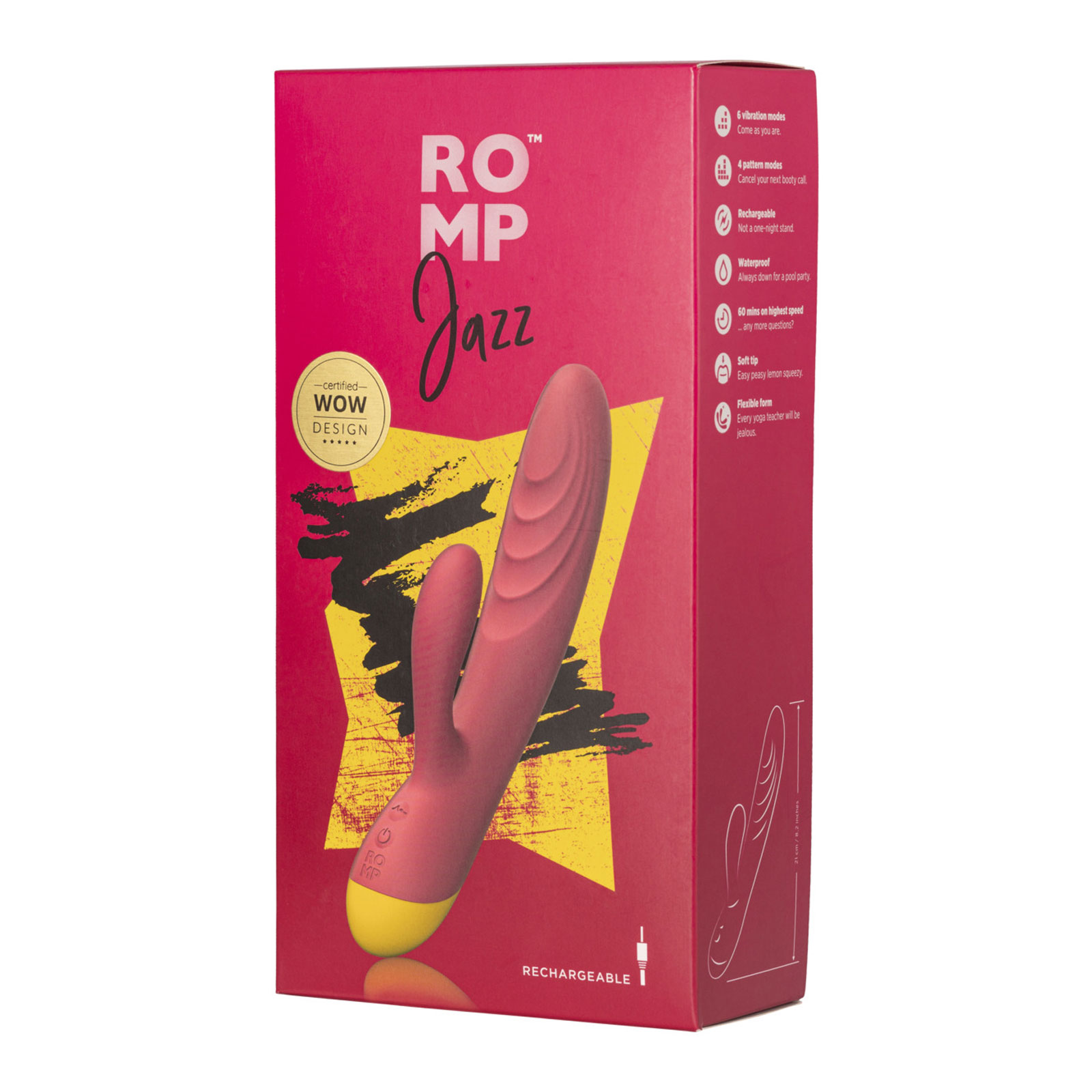 Новинка раздела Секс игрушки - ROMP Jazz, темно-розовый