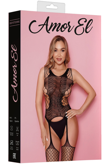 Amor El Кетсьюит (боди-комбинезон) Ines, черный -  - купить в секс шопе