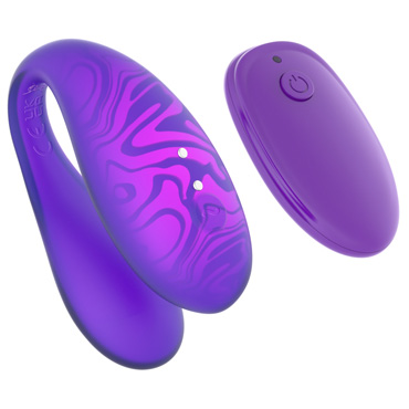 Парный вибромассажер TWIN+ Purple с пультом