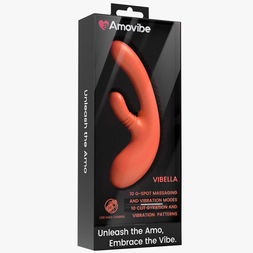 Инновационный вибратор-кролик Amovibe Vibella, С функциями вращения и движения и другие товары Amovibe с фото
