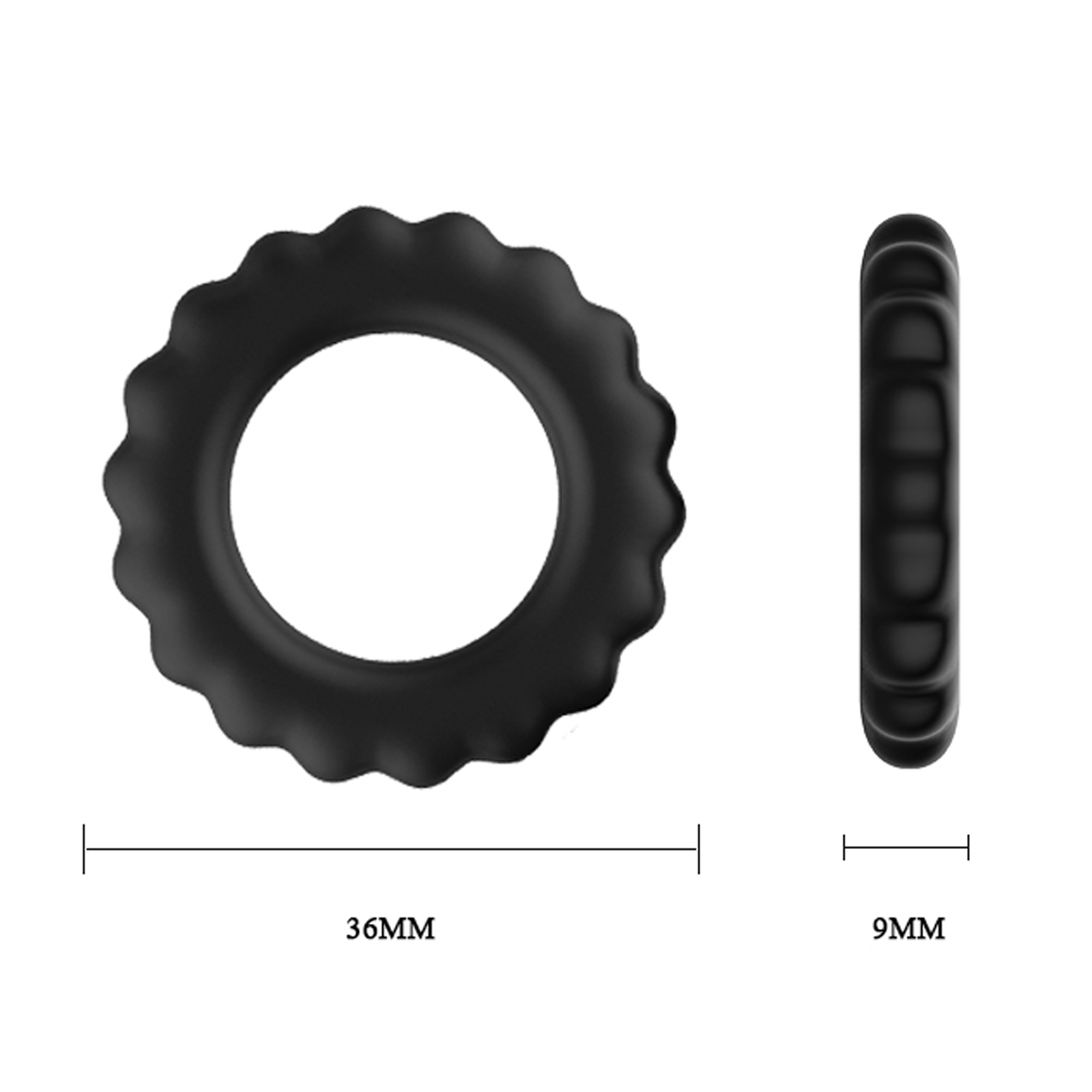 Baile Titan Cock Ring, черный, Набор из эрекционных колец и другие товары Baile с фото