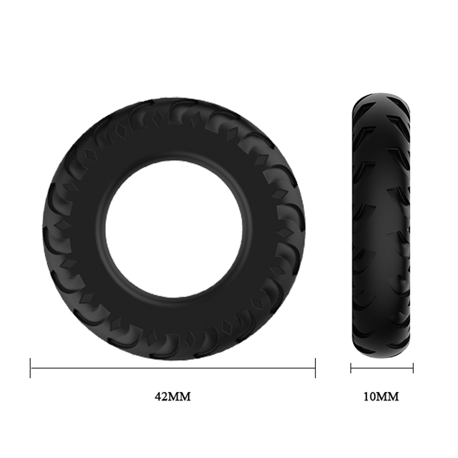 Baile Titan Cock Ring, черный - подробные фото в секс шопе Condom-Shop