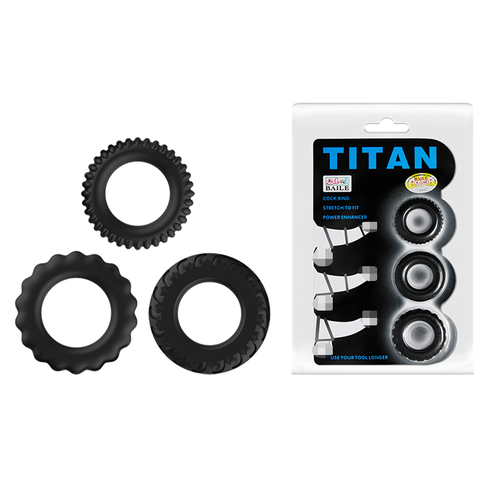 Baile Titan Cock Ring, черный