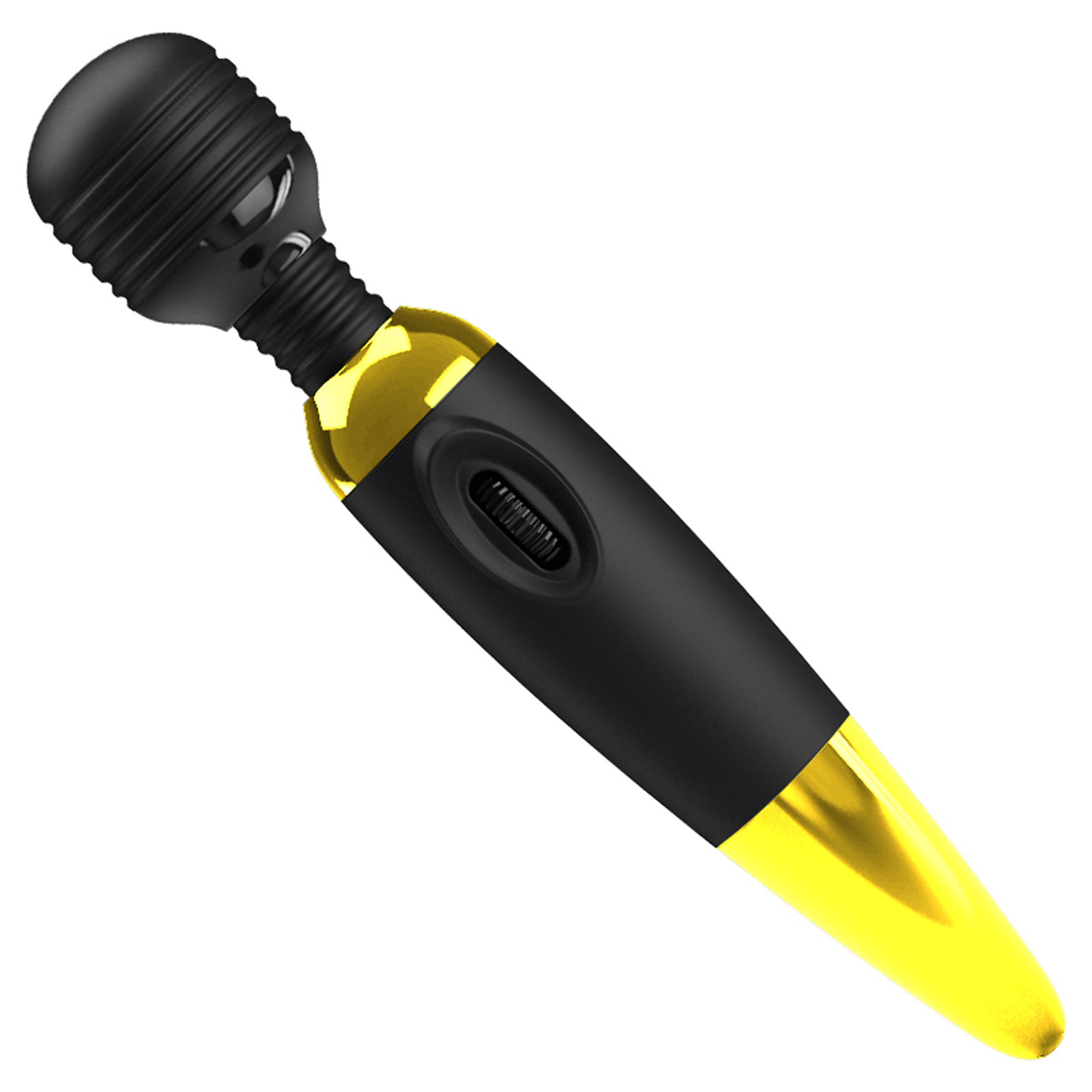 Baile Pretty Love Power Wand, черно-золотой - Мощный вибромассажер с плавающей головкой - купить в секс шопе