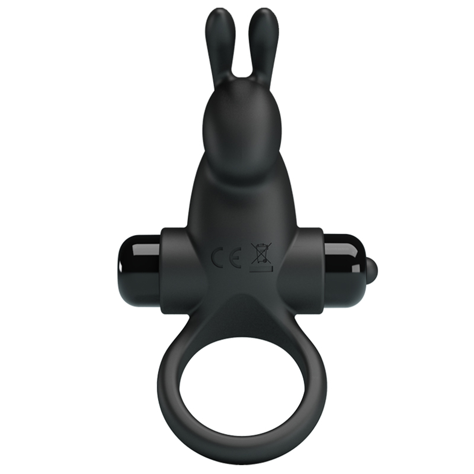 Baile Pretty Love Vibrant Penis Ring I, черное, Эрекционное виброкольцо с кроликом и другие товары Baile с фото