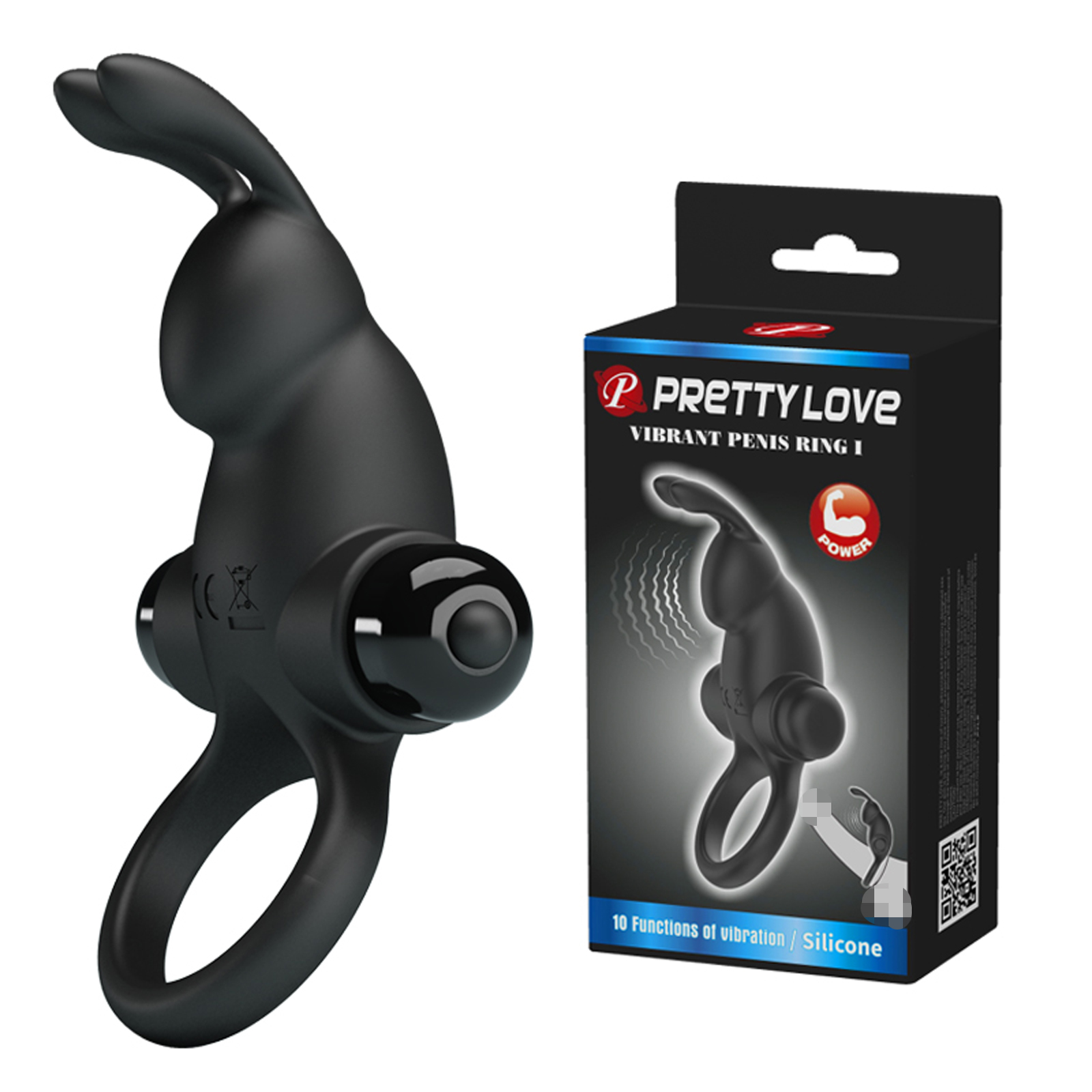 Baile Pretty Love Vibrant Penis Ring I, черное