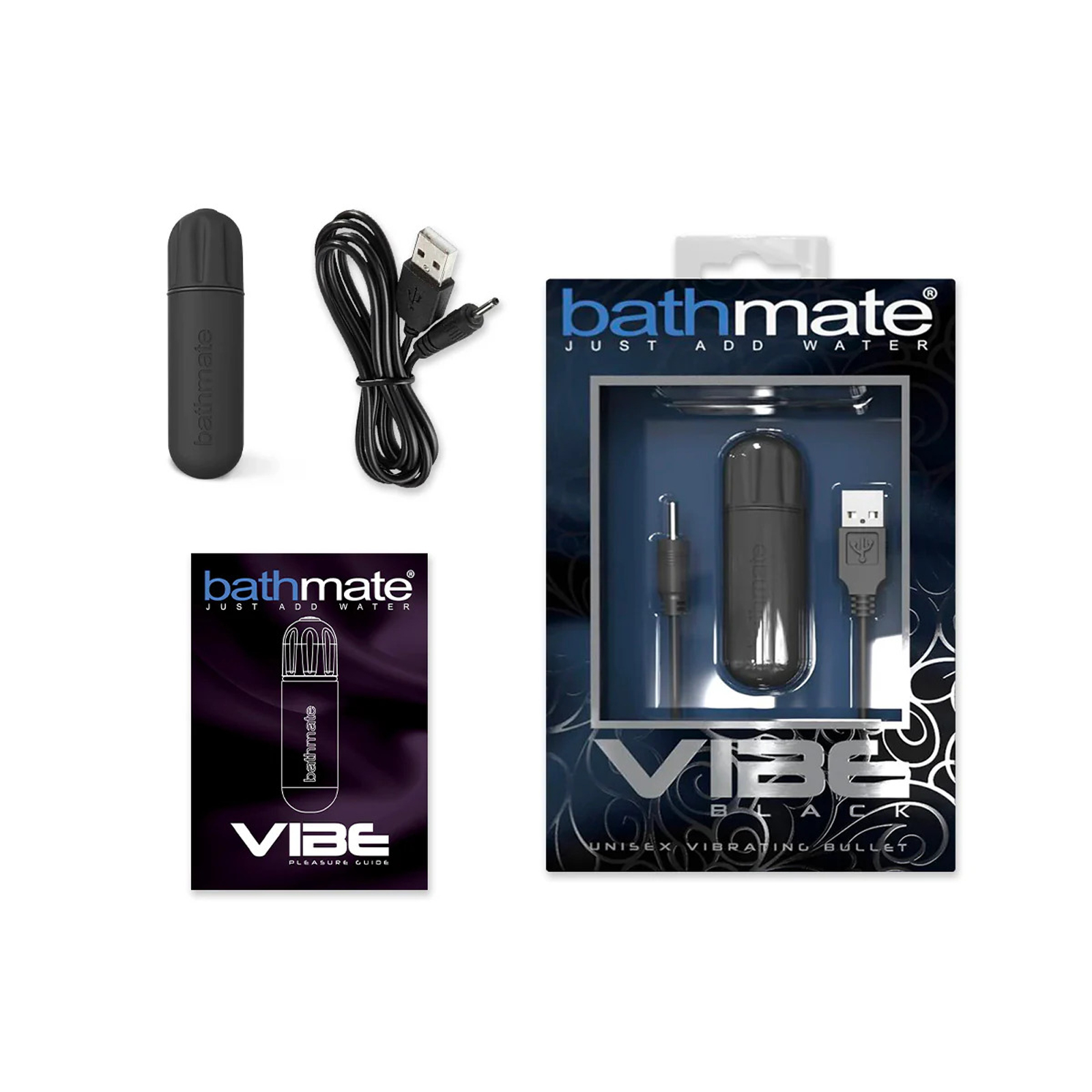 Bathmate Vibe Bullet, черная, Перезаряжаемая вибропуля и другие товары Bathmate с фото
