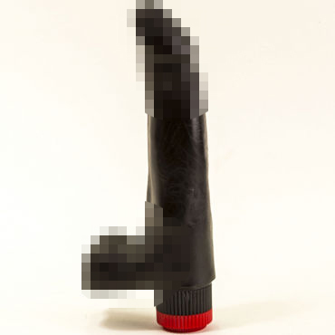 Биоклон Вибратор реалистичной формы, черный, С мошонкой