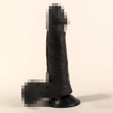 Биоклон Фаллоимитатор реалистичной формы, черный, С мошонкой