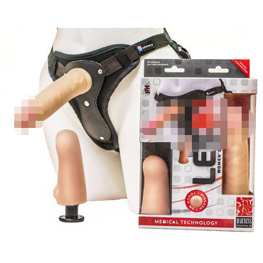 Биоклон Lesbian Series Пояс Harness с двумя насадками, 17 и 11 см